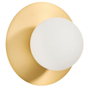 Kave Home Zlaté kovové nástěnné světlo Brisia 15 cm