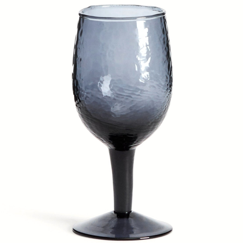 Kave Home Modrá sklenice na víno Sileia