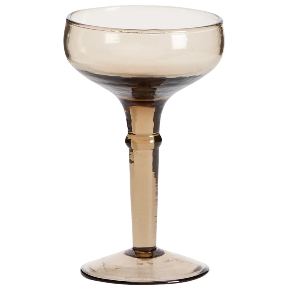 Kave Home Hnědá sklenice na víno Vinea