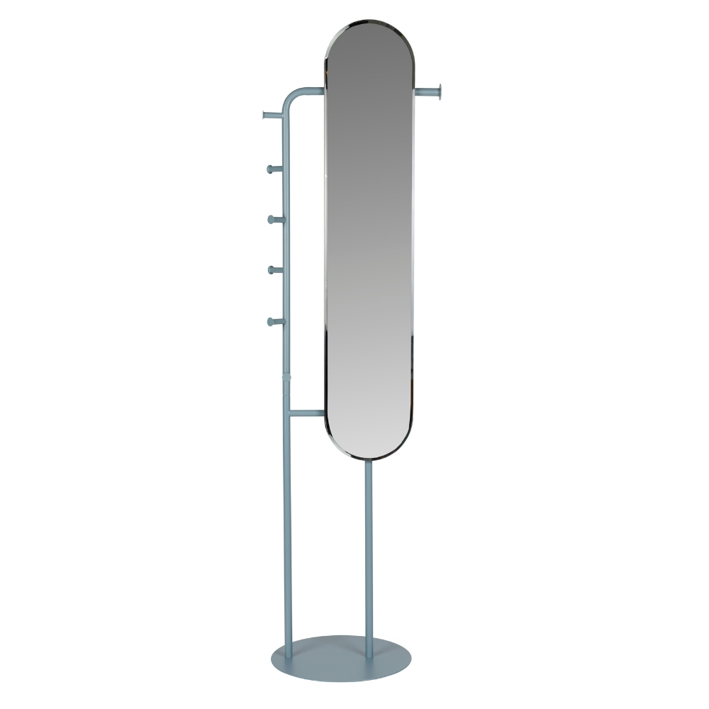Zuiver Modré kovové stojací zrcadlo VERO 179 cm