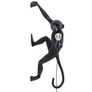 Seletti Černé venkovní nástěnné světlo Monkey