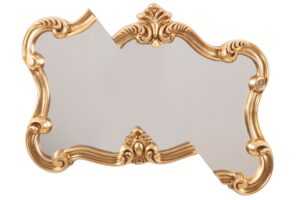 Seletti Zlaté nástěnné zrcadlo Tetris 2.0 80 x 98