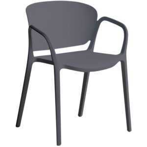 Kave Home Šedá plastová zahradní židle Ania