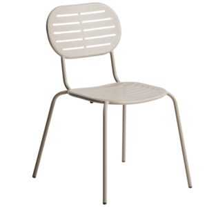 Kave Home Béžová kovová zahradní židle Brai