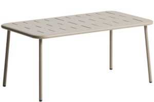 Kave Home Béžový kovový zahradní stůl Brai 180 x 90cm