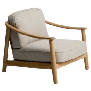 Kave Home Dřevěné zahradní křeslo Elunda s výpletem