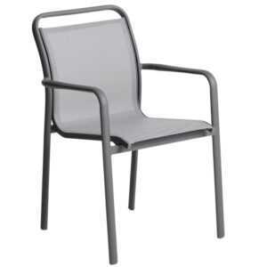 Kave Home Šedá hliníková zahradní židle Luri