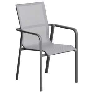 Kave Home Šedá hliníková zahradní židle Canea