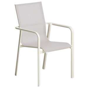 Kave Home Krémová hliníková zahradní židle Canea