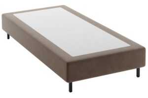 Micadoni Hnědá sametová jednolůžková postel Whale 90 x 200 cm