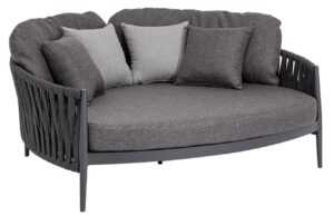 Bizzotto Tmavě šedé zahradní dvojlehátko Jacinta