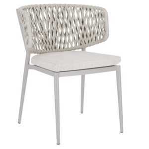 Bizzotto Světle šedá zahradní jídelní židle Noelia