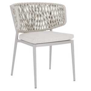 Bizzotto Světle šedá zahradní jídelní židle Noelia