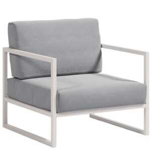 Kave Home Modro-bílé zahradní křeslo Comova