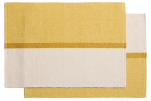Kave Home Žluto-béžový bavlněný set dvou prostírání Tari 35 x 30 cm