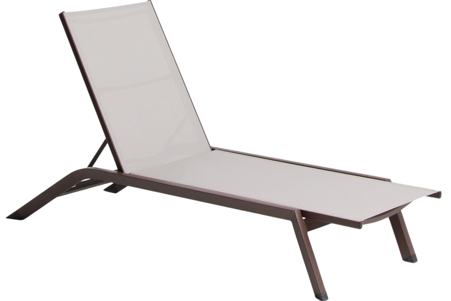 Kave Home Hnědo-béžové hliníkové zahradní lehátko Capraia