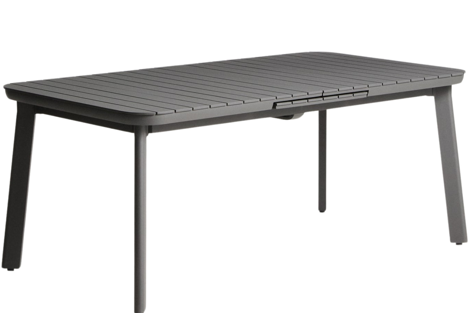 Kave Home Šedý kovový zahradní rozkládací stůl Izola 185/235 x 100 cm