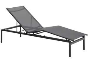 Kave Home Šedé hliníkové zahradní lehátko Lesina