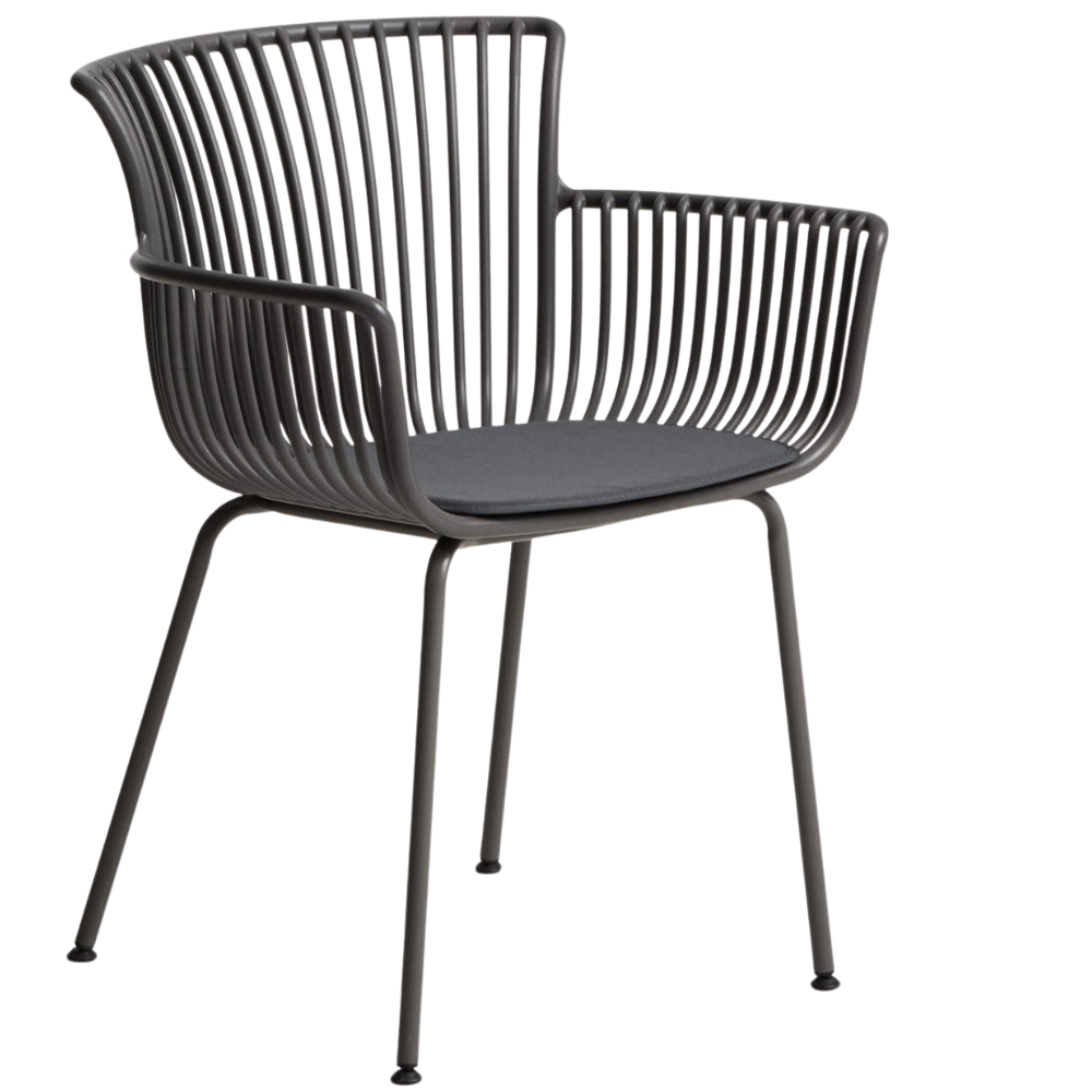 Kave Home Šedá plastová zahradní židle Surpika