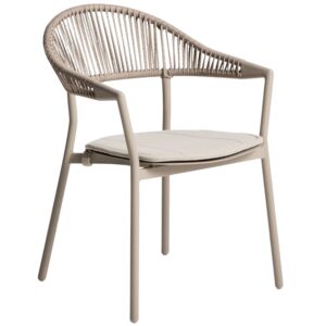 Kave Home Béžová zahradní židle Alimia s výpletem