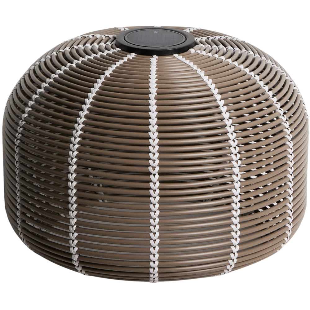 Kave Home Hnědá zahradní solární lampa Garoina Ø 50 cm