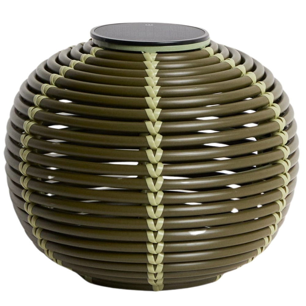 Kave Home Zelená zahradní solární lampa Garoina Ø 28 cm