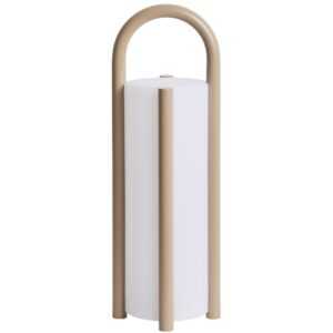 Kave Home Béžová přenosná zahradní LED lampa Leros 48 cm