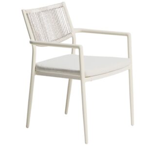 Kave Home Krémová kovová zahradní židle Argasi