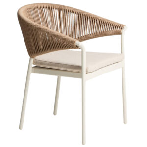 Kave Home Béžová zahradní židle Zuara s výpletem