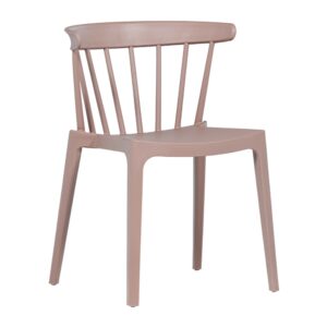 WOOOD Světle růžová plastová zahradní jídelní židle Bliss