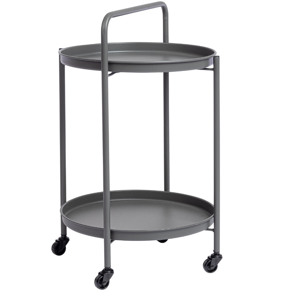 Bizzotto Antracitový zahradní servírovací stolek Austin 45 cm