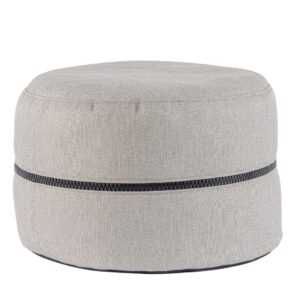 Bizzotto Světle šedý zahradní puf Gulizar Ø 50 cm