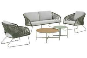 Nordic Living Zelený zahradní set pohovky