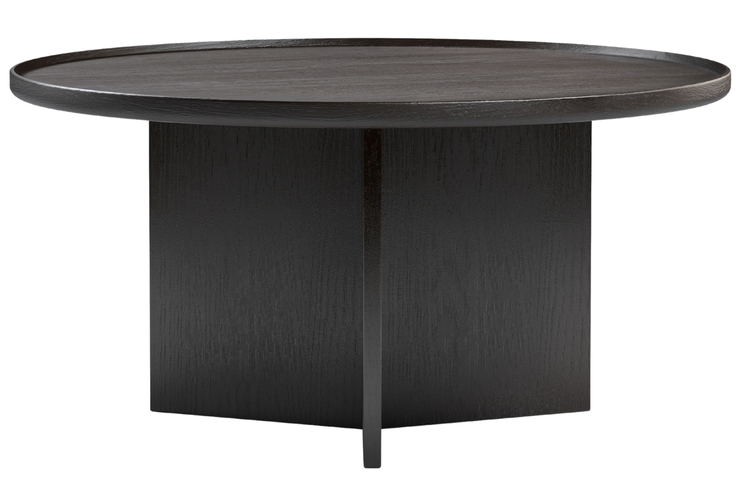 Woodman Černý dubový konferenční stolek Cala ⌀ 83 cm