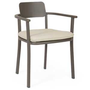 Bizzotto Hnědá kovová zahradní židle Makena