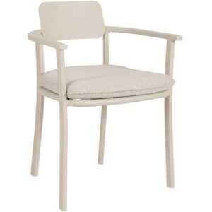 Bizzotto Krémová kovová zahradní židle Makena