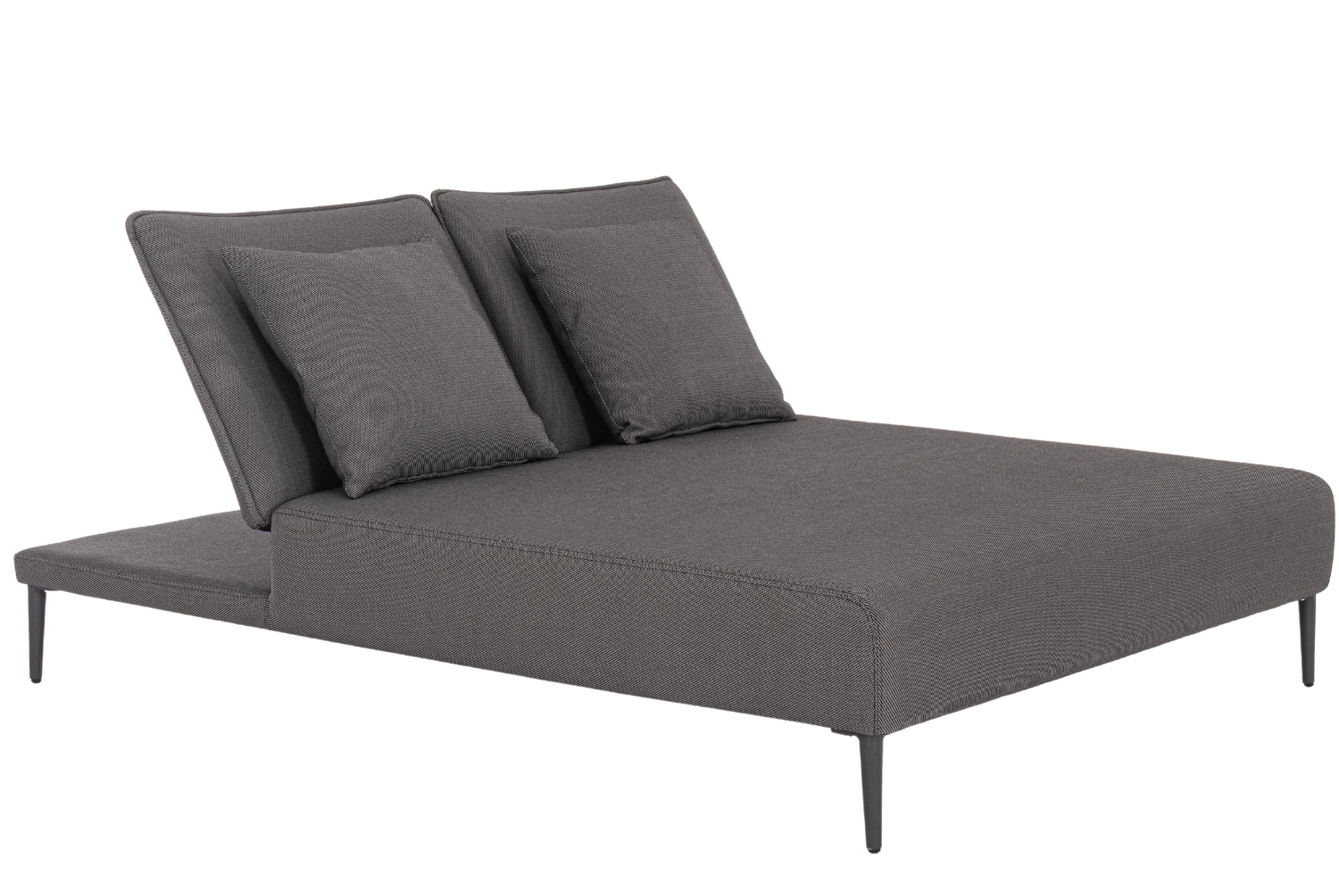 Bizzotto Tmavě šedé zahradní dvojlehátko Viper