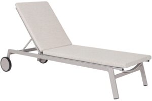 Bizzotto Šedé hliníkové zahradní lehátko Jalisco