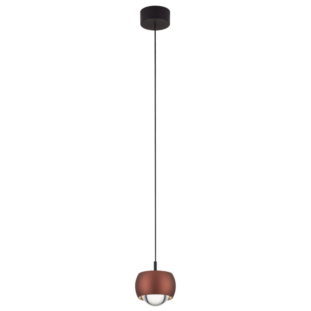 Nova Luce Hnědé závěsné LED světlo Conga 10 cm