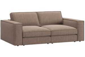 Micadoni Hnědá trojmístná pohovka Pola 236 cm