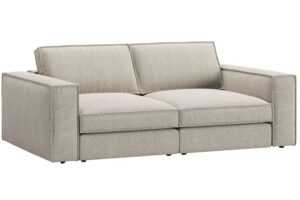 Micadoni Pískově hnědá trojmístná pohovka Pola 236 cm