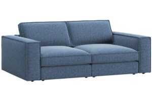 Micadoni Tmavě modrá trojmístná pohovka Pola 236 cm