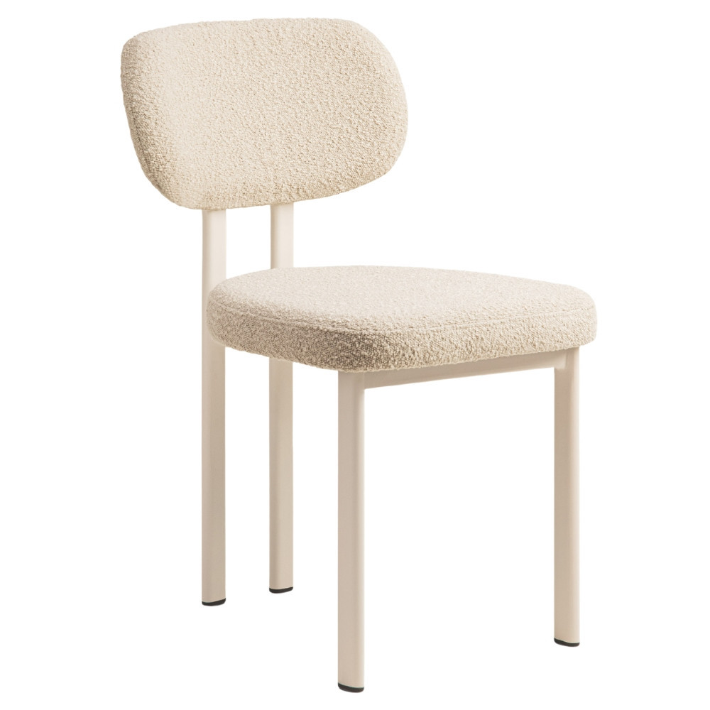 Micadoni Béžová bouclé jídelní židle Sam