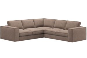 Micadoni Hnědá rohová pohovka Pola 284 cm