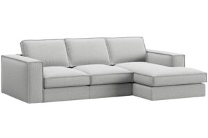 Micadoni Světle šedá rohová pohovka Pola 284 cm
