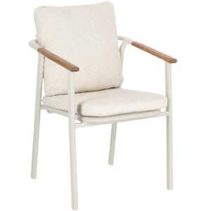 Bizzotto Béžová čalouněná zahradní židle Leonida