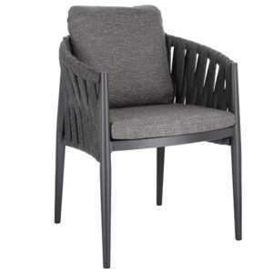 Bizzotto Tmavě šedá zahradní židle Jacinta