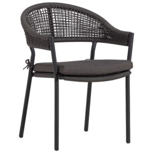 WOOOD Hnědá zahradní židle Rilo s výpletem