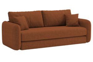 Micadoni Terakotově oranžová rozkládací pohovka Dormi 225 cm