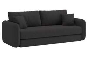 Micadoni Tmavě šedá rozkládací pohovka Dormi 225 cm